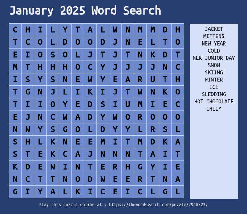 January Crossword