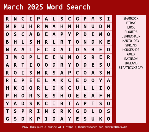 March Word Search